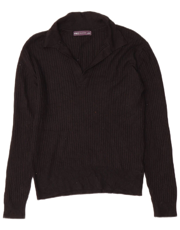 Maglione da donna Marks & Spencer con collo alto UK 12 Viscosa nera media