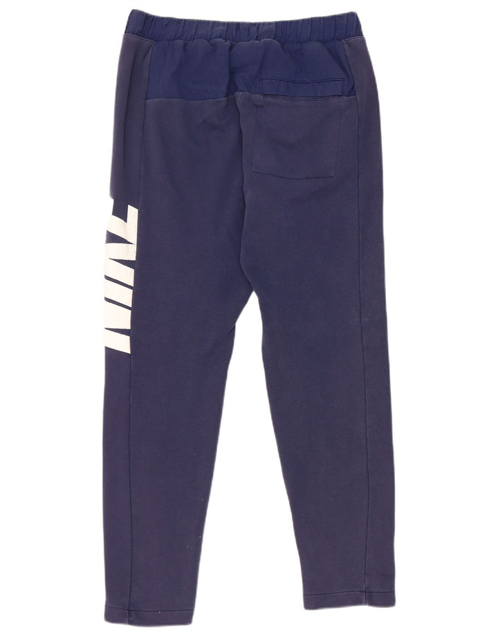 Pantaloni da tuta grafica Nike da uomo piccoli in cotone blu navy