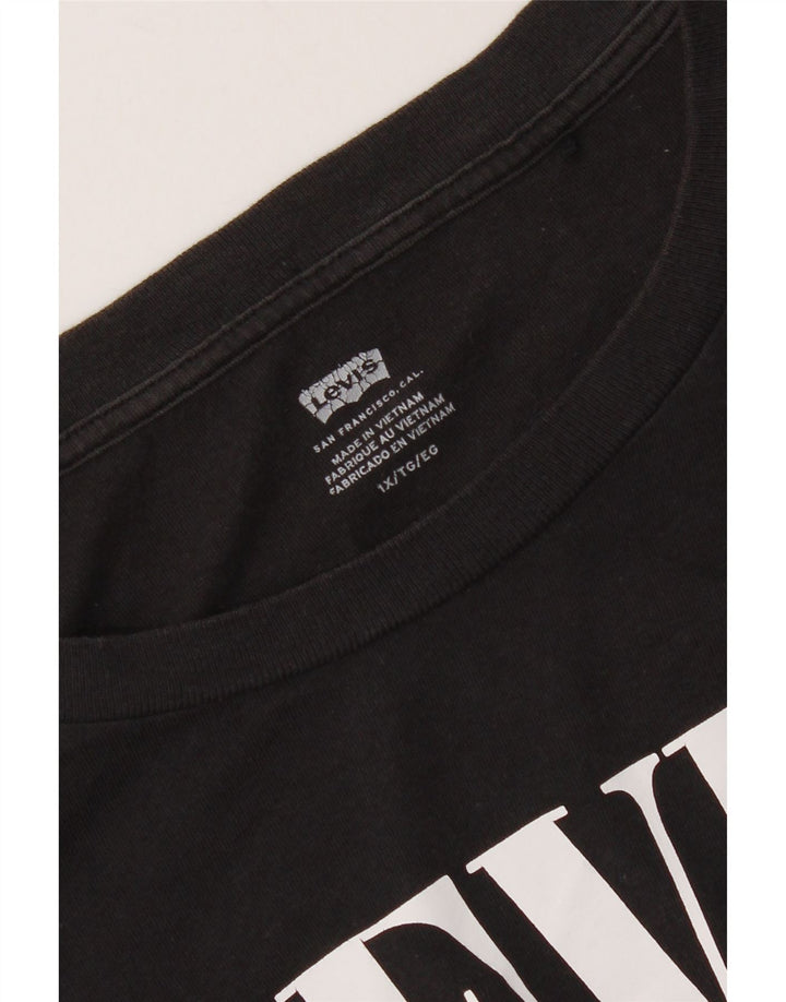 T-shirt grafica da donna Levi's Top UK 18 XL Nera