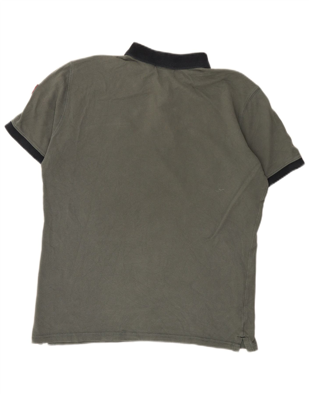 Polo da uomo Napapijri grande in cotone color block grigio