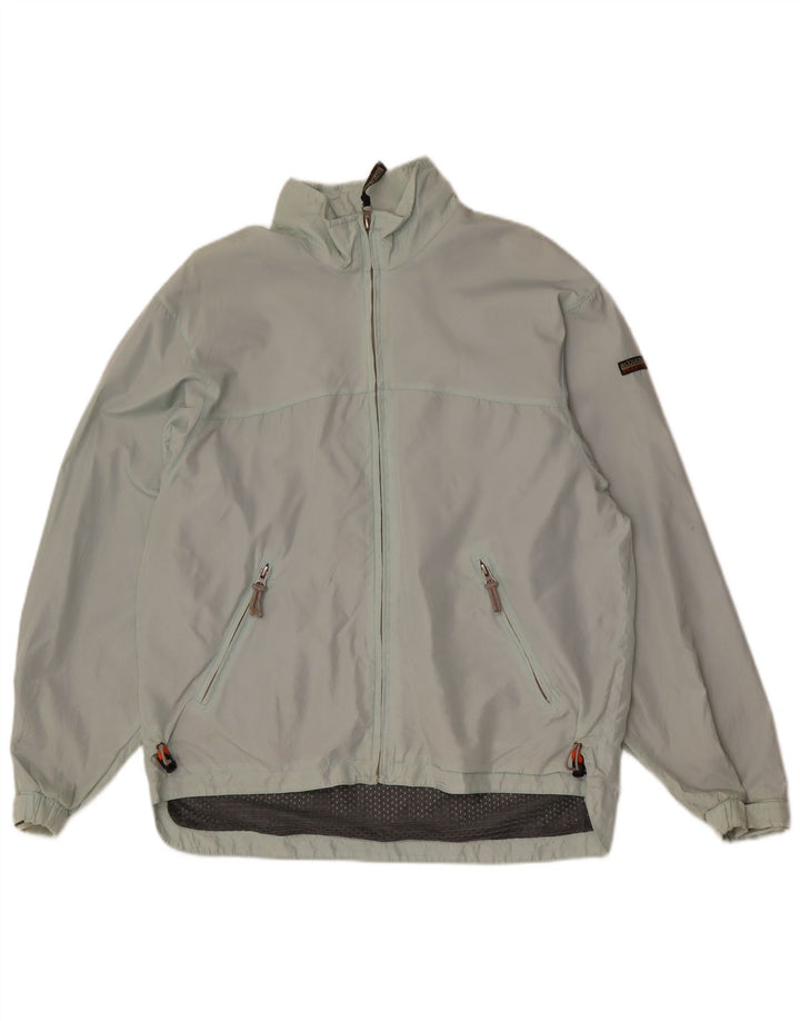 Giacca antipioggia geografica da uomo Napapijri UK 38 nylon verde medio