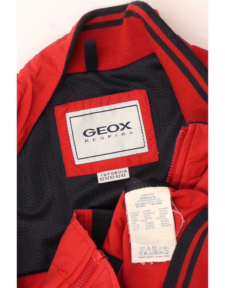 Giubbotto bomber da donna Geox UK 42 XL rosso cotone