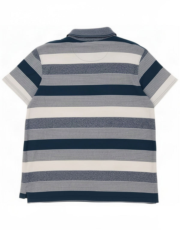 Polo Pierre Cardin da uomo vestibilità regolare XL cotone a righe blu navy