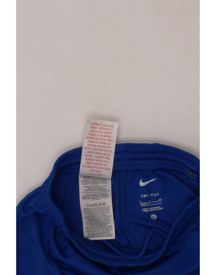 NIKE Boys Barcelona Sport Shorts 8-9 Years Small Blue Polyester