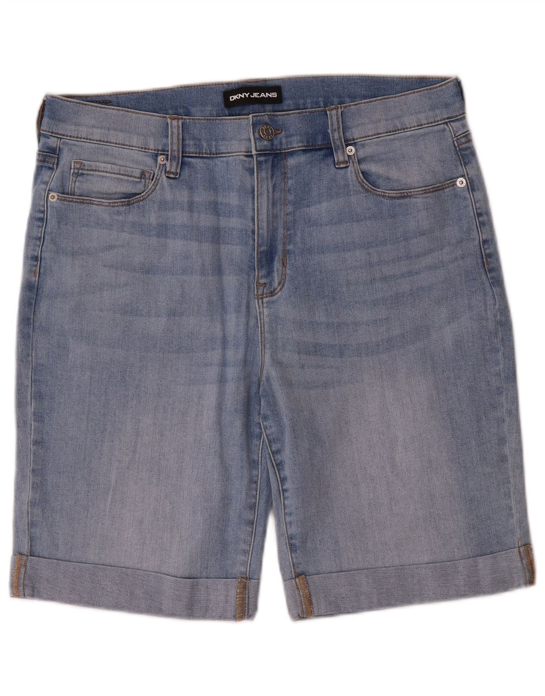 Pantaloncini di jeans da donna Dkny US 14 XL W32 cotone blu