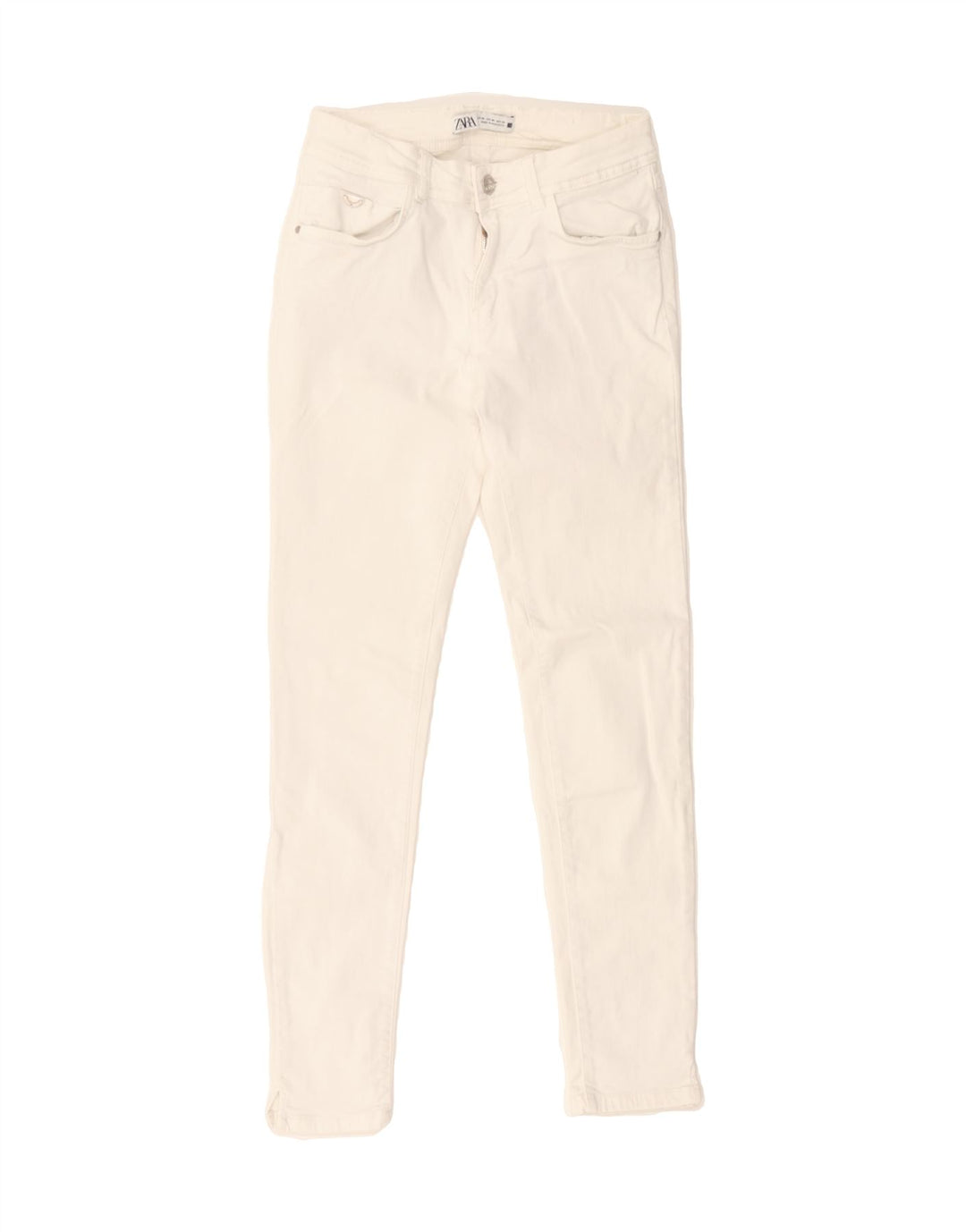ZARA Womens Slim Jeans EU 36 XS W26 L27 White Vintage Zara and Second-Hand Zara from Messina Hembry 