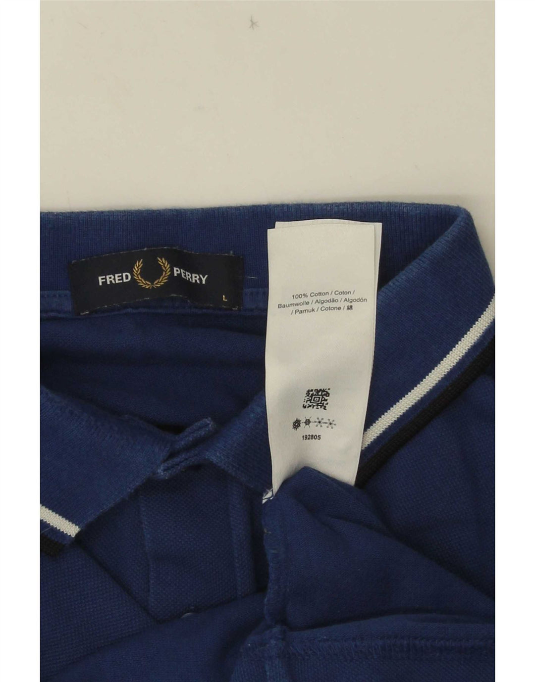 Polo da uomo Fred Perry grande in cotone blu navy