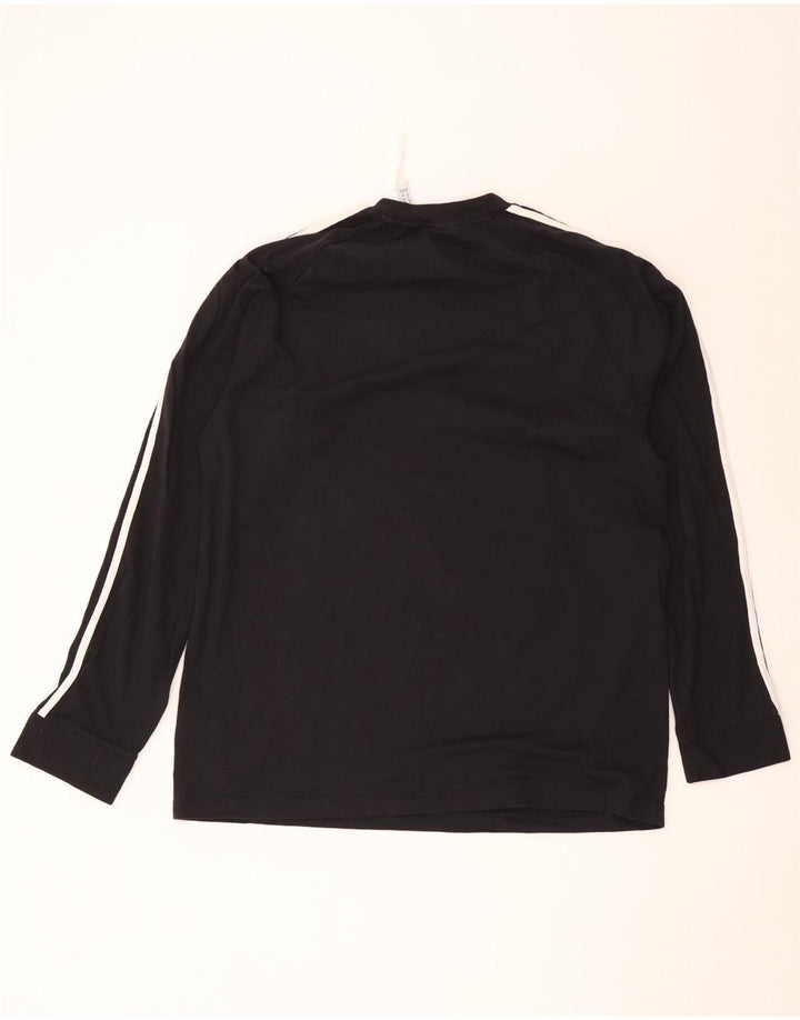 Top Adidas da uomo a maniche lunghe XL in cotone nero