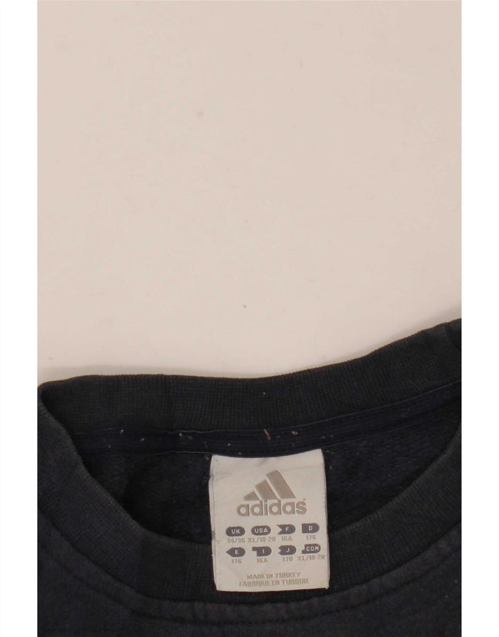 Felpa grafica Adidas da ragazzo, 15-16 anni, blu navy