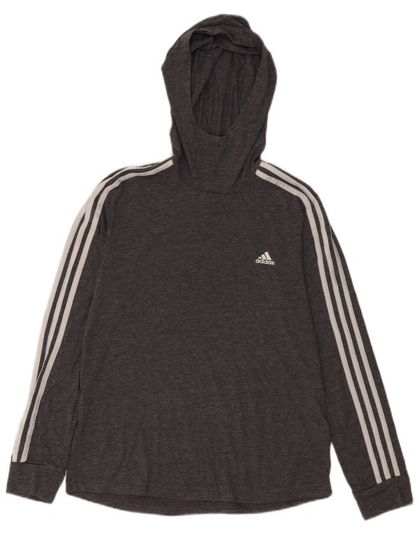 Maglione con cappuccio Climalite da donna ADIDAS UK 12/14 Poliestere grigio medio