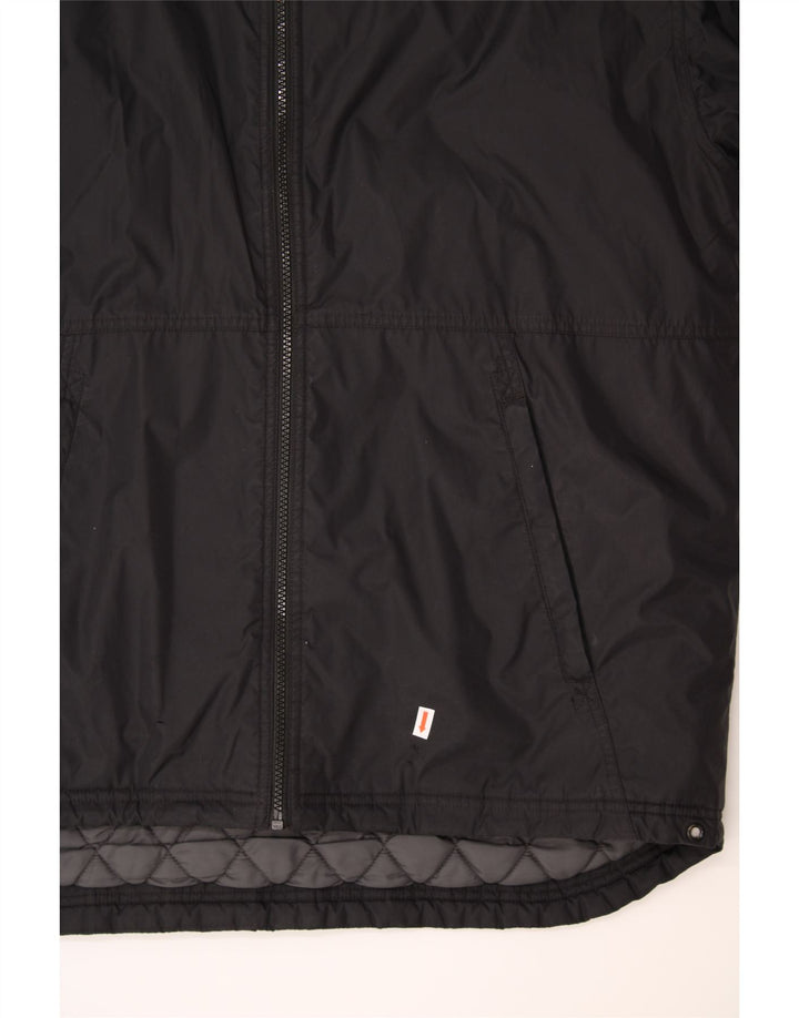 ADIDAS Mens Oversized Graphic Windbreaker Jacket UK 36/38 Small Black Vintage Adidas and Second-Hand Adidas from Messina Hembry 