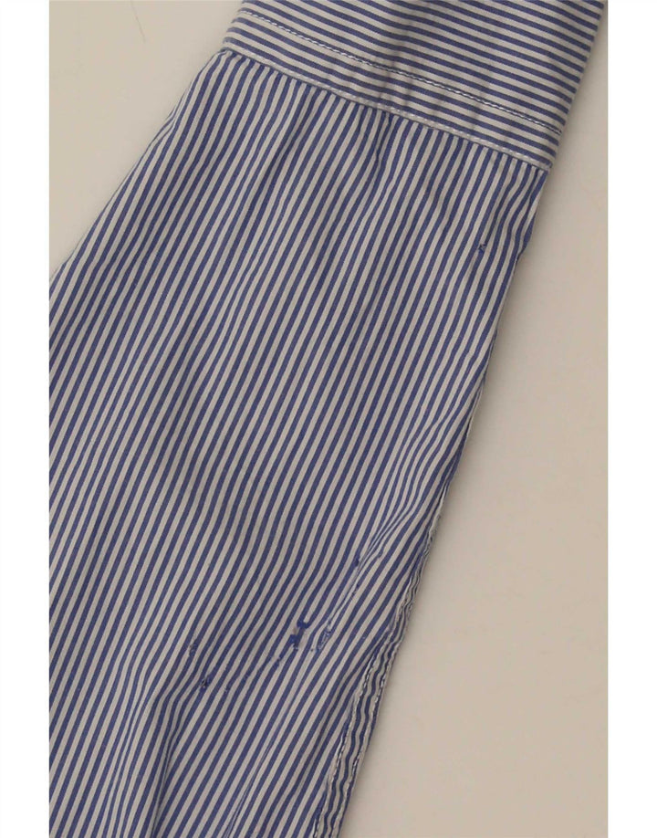 Camicia slim fit da uomo Tommy Hilfiger blu medio in cotone gessato
