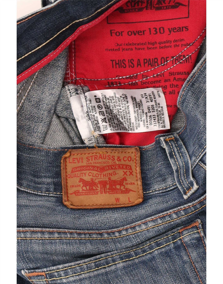 Pantaloncini di jeans Levi's 506 da uomo W31 cotone blu medio