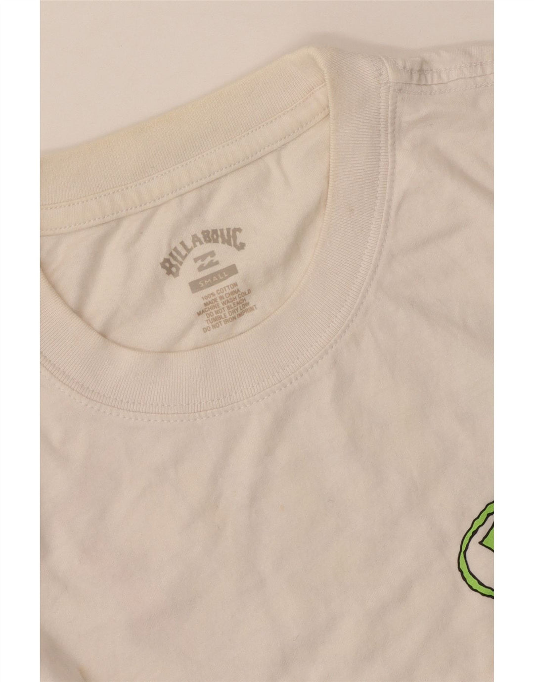 Maglietta grafica da uomo Billabong Top piccola in cotone bianco