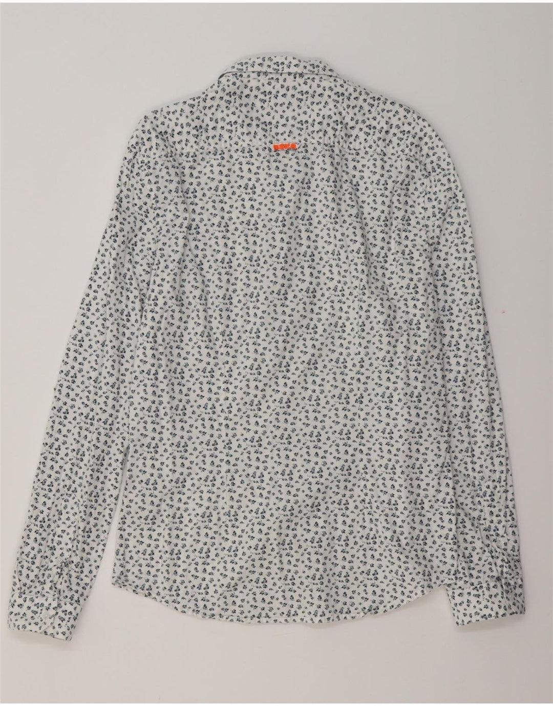 Camicia da uomo slim fit SUPERDRY grande cotone floreale bianco