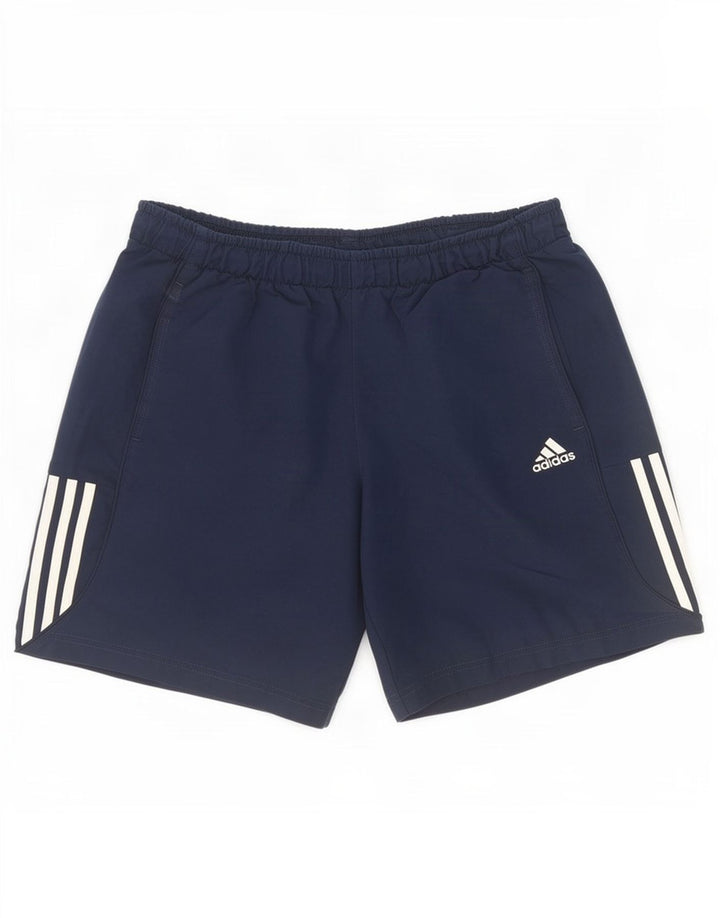 Pantaloncini sportivi Adidas Climalite da uomo di grandi dimensioni in poliestere blu navy