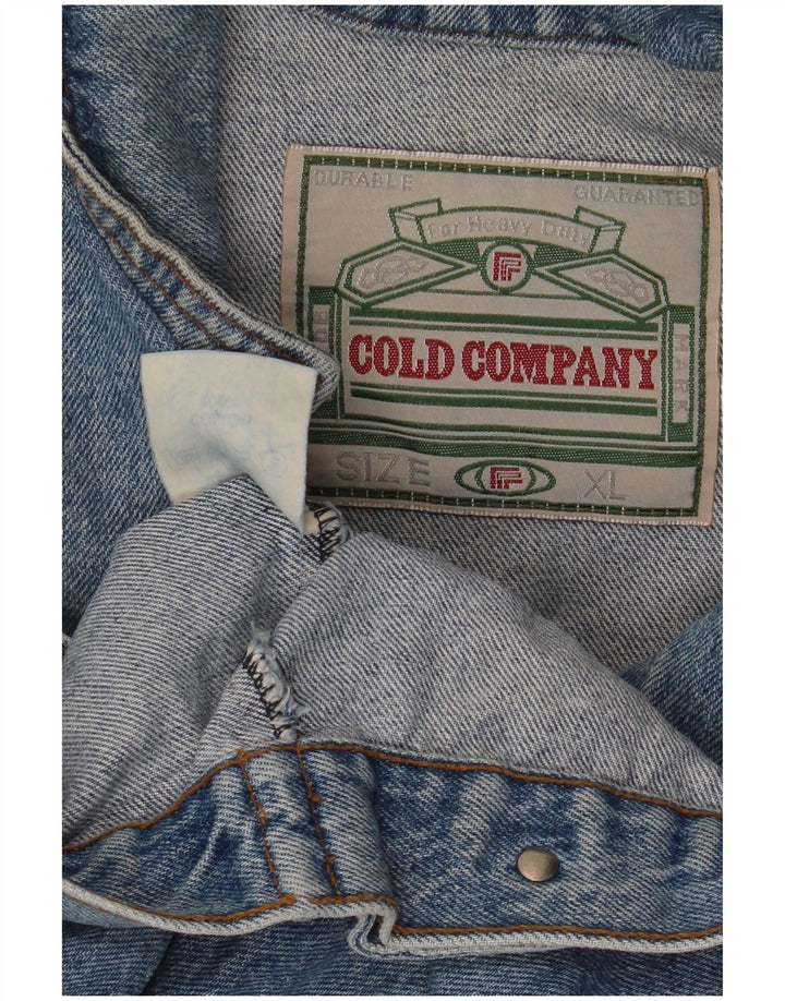 Giacca di jeans vintage da uomo UK 42 XL in cotone blu