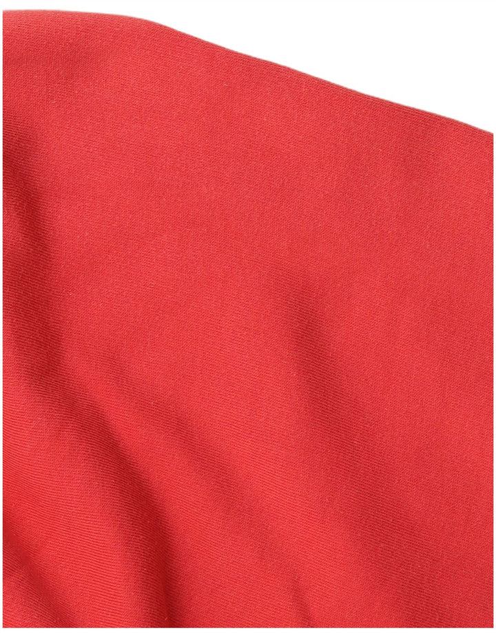 Maglione con cappuccio e zip grafica da uomo di Zio Sam in cotone rosso medio