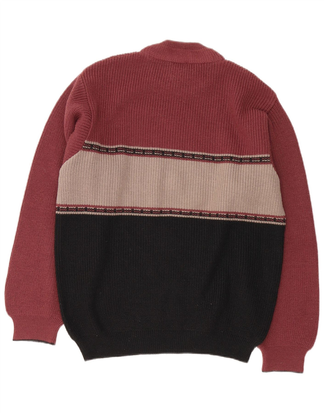Stefanel Maglione da uomo con collo alto e maglione color block medio multicolore