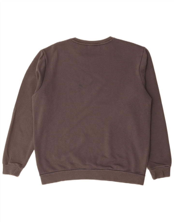 Felpa da uomo Puma Maglione grande in cotone grigio