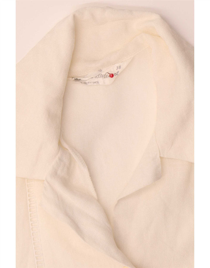 Camicia vintage da donna EU 38 bianca media