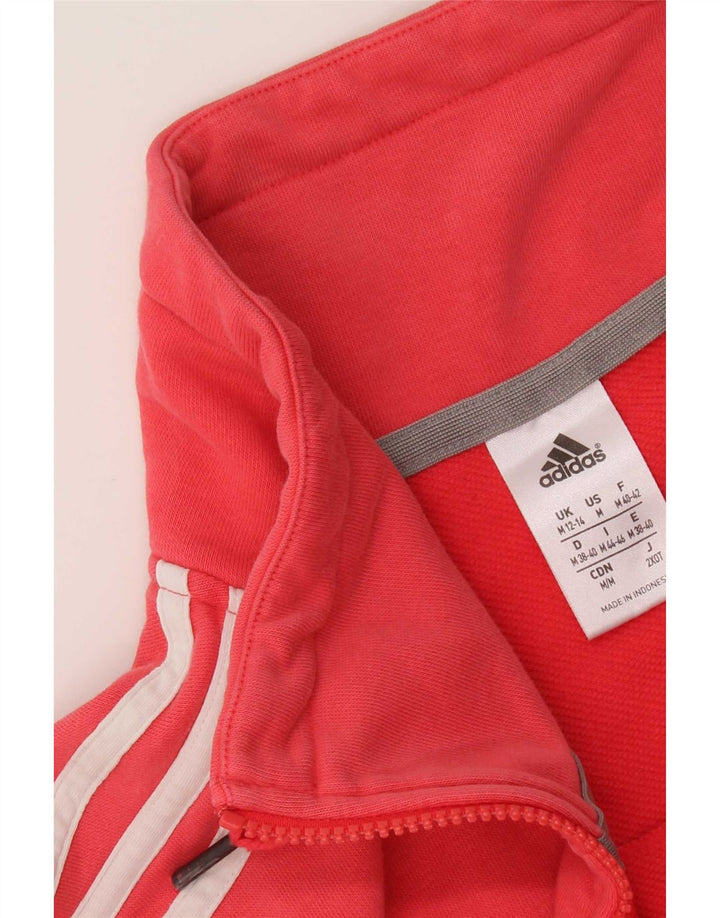 Giacca da ginnastica Adidas Climalite da donna UK 12/14 Medio Rosso