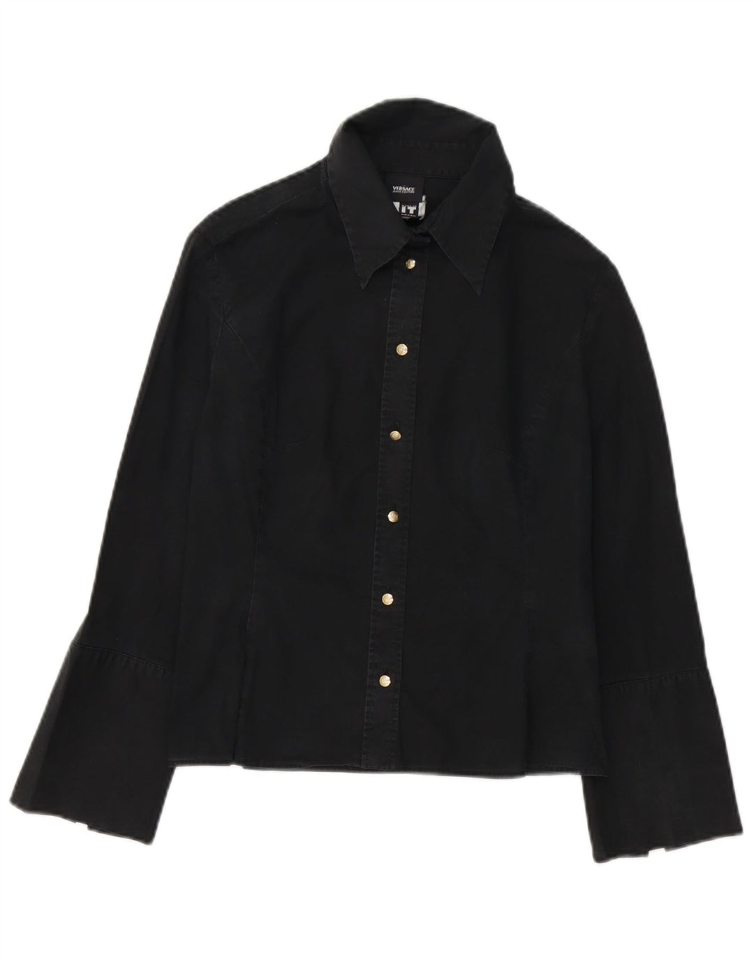 Camicia formale da donna Versace UK 10 piccola nera