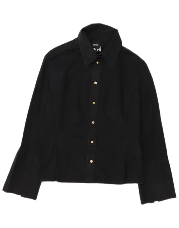 Camicia formale da donna Versace UK 10 piccola nera