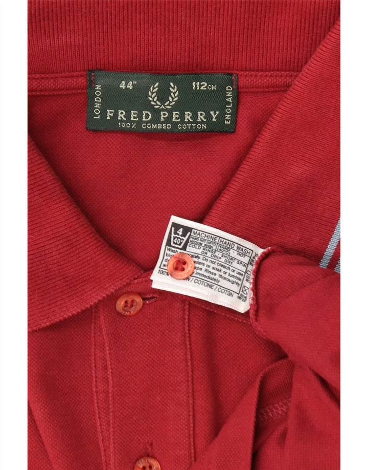 Polo da uomo Fred Perry grande in cotone bordeaux