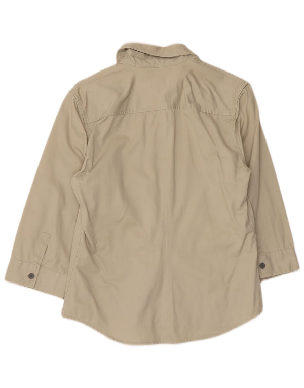 Camicia a maniche a 3/4 da donna Calvin Klein Jeans UK 14 Large Verde Cotone