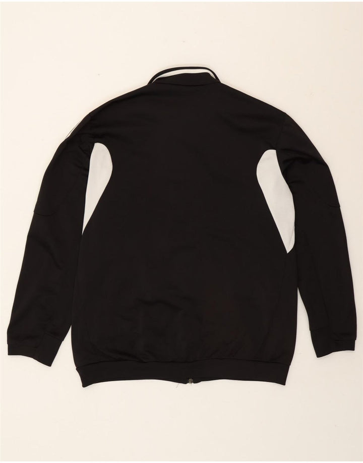 Giacca da tuta da uomo Adidas UK 42/44 Large Nero Colourblock Poliestere