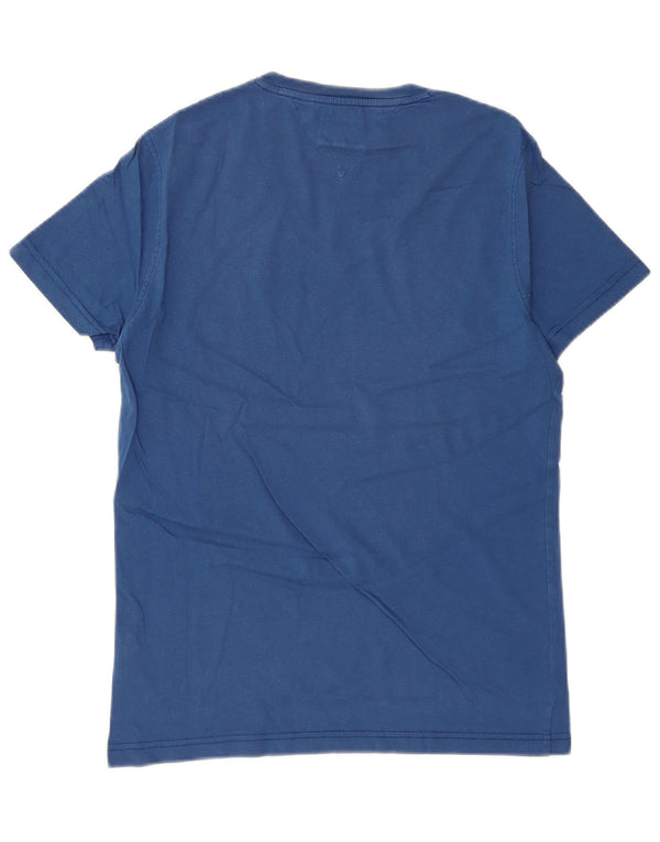 TOMMY HILFIGER T-shirt da uomo Top in cotone blu medio
