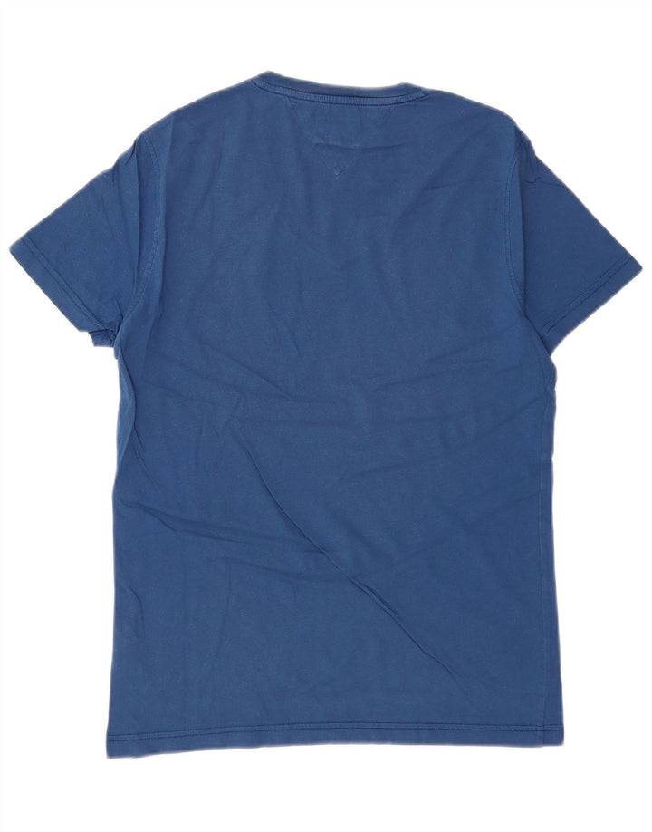 TOMMY HILFIGER T-shirt da uomo Top in cotone blu medio