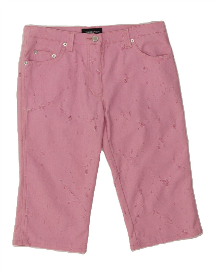 ROCCOBAROCCO Womens Denim Shorts IT 45 Medium W30  Pink Cotton Vintage Roccobarocco and Second-Hand Roccobarocco from Messina Hembry 
