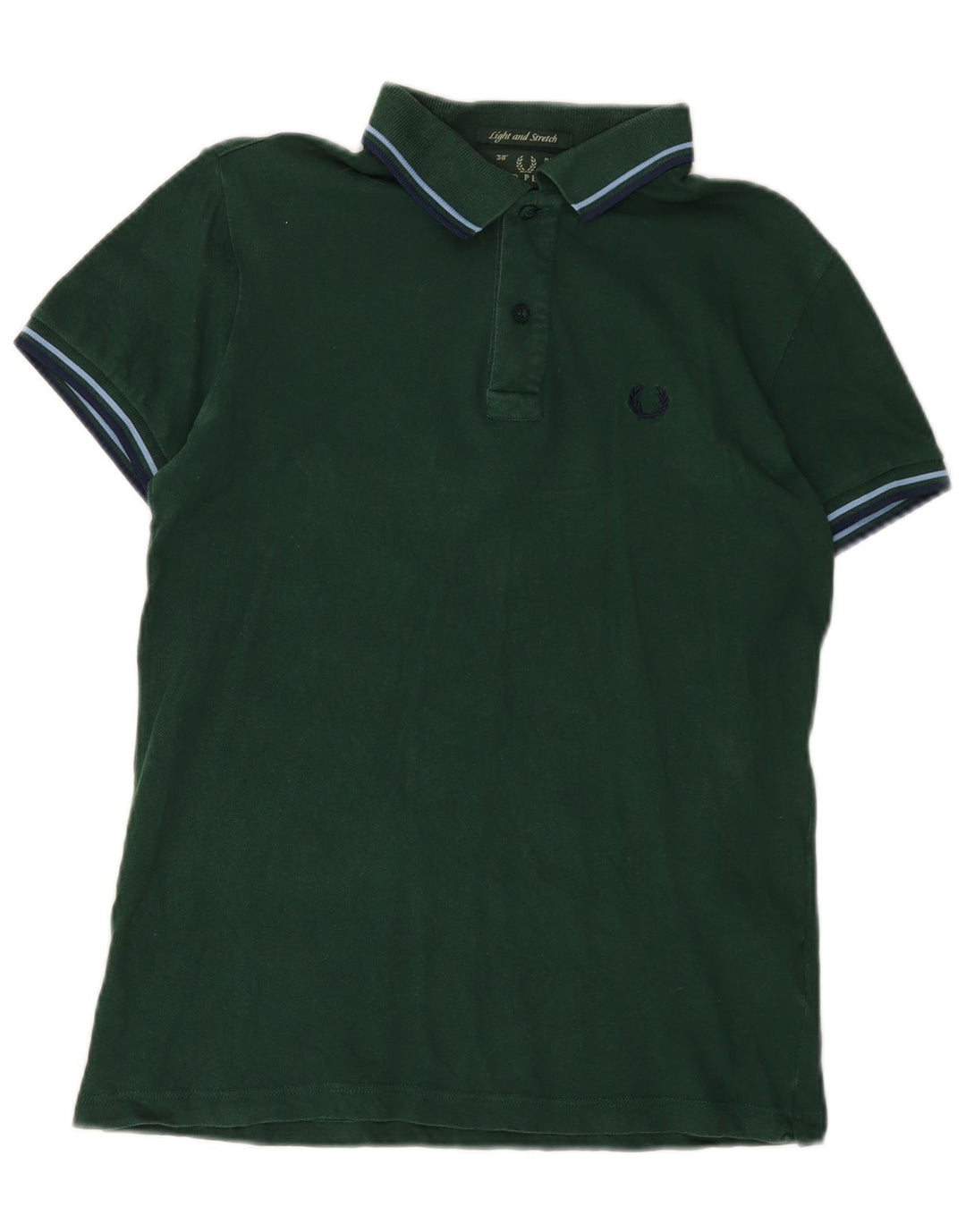 FRED PERRY Polo da uomo leggera ed elasticizzata piccola in cotone verde