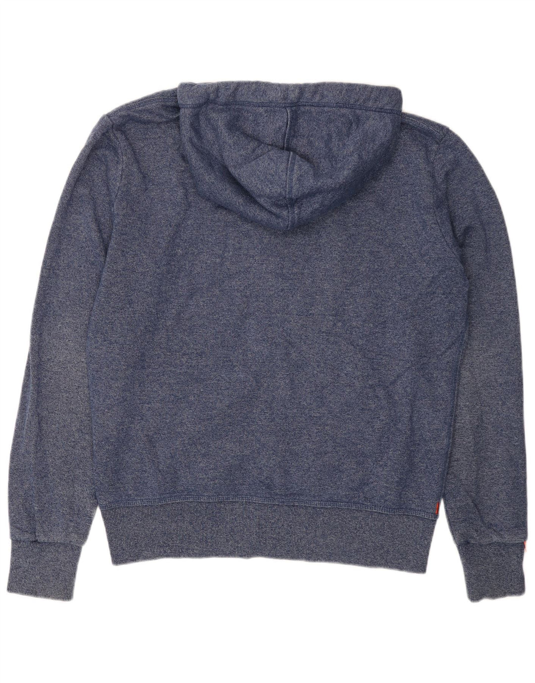 Maglione con cappuccio e zip da uomo SUPERDRY XL in cotone screziato blu navy