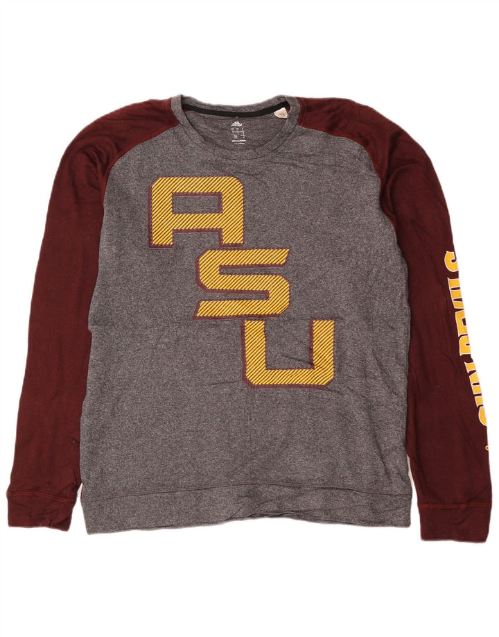 Adidas Uomo Arizona State Sun Devils Felpa Maglione Grande Grigio