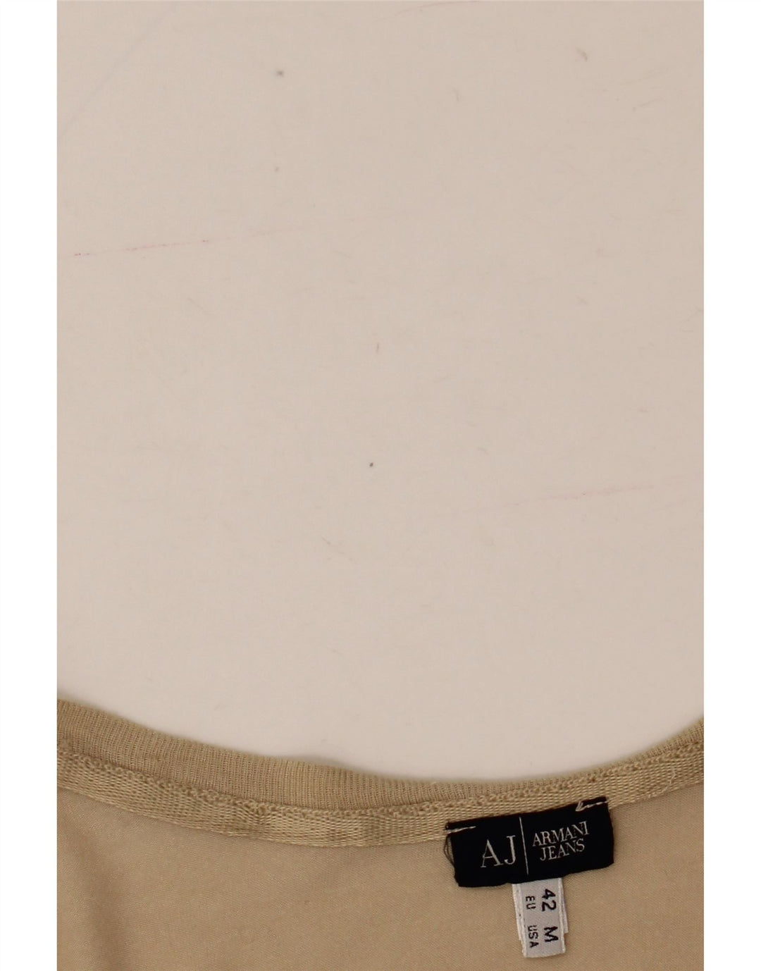 ARMANI JEANS T-shirt grafica da donna Top EU 42 Large Beige