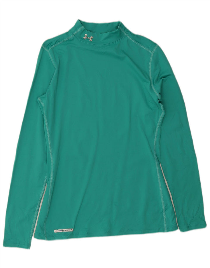 Under Armour Mens Heat Gear Top manica lunga grande poliestere verde