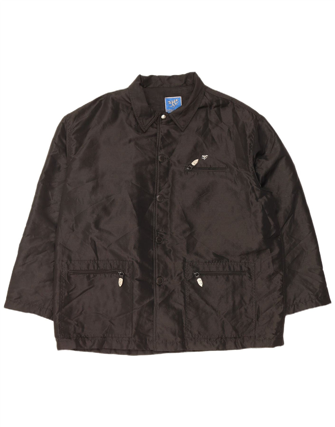 PIERO GUIDI Giacca utilitaria da uomo UK 42 XL Nylon nero