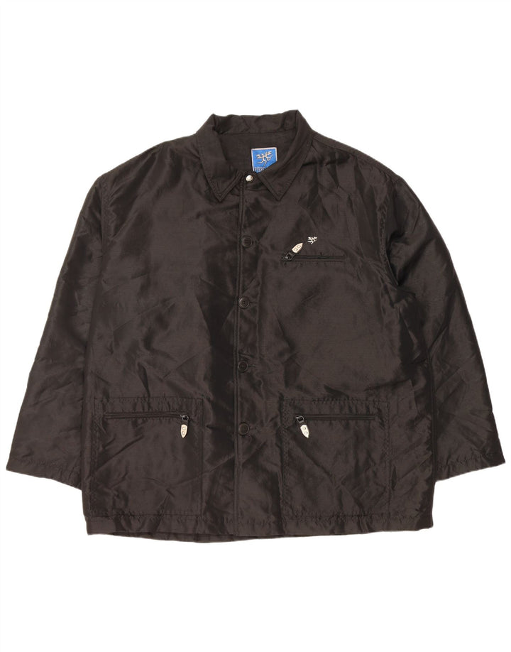 PIERO GUIDI Giacca utilitaria da uomo UK 42 XL Nylon nero