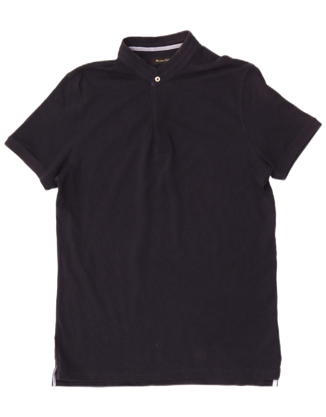 Polo da uomo MASSIMO DUTTI in cotone blu navy medio