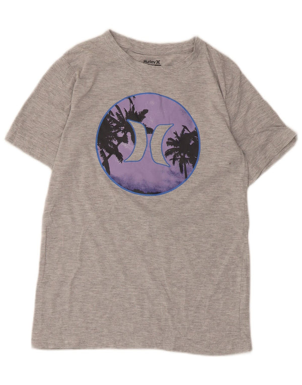T-shirt grafica per ragazzi Hurley Top 12-13 anni in cotone grigio