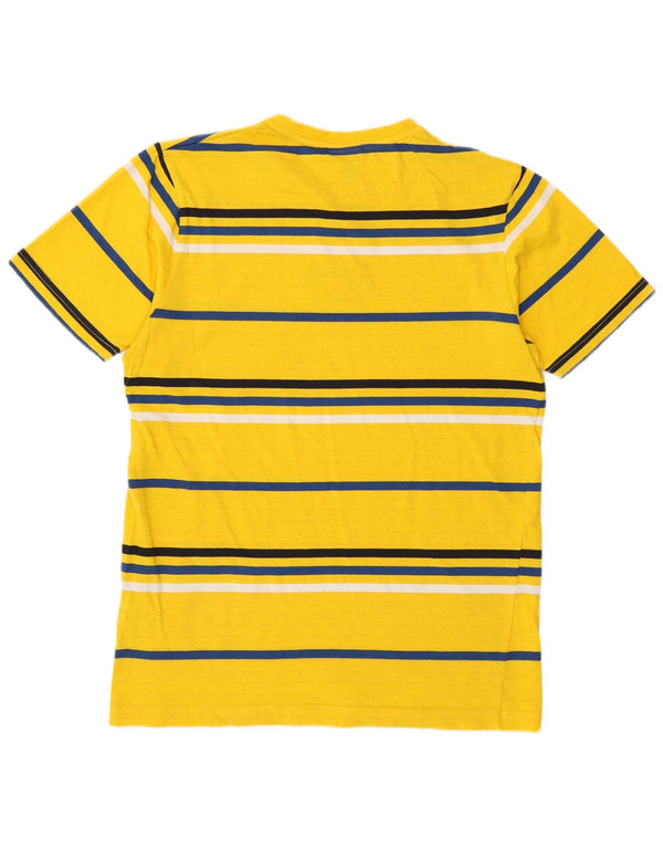 T-shirt grafica da uomo Ellesse Top in cotone a righe gialle medie