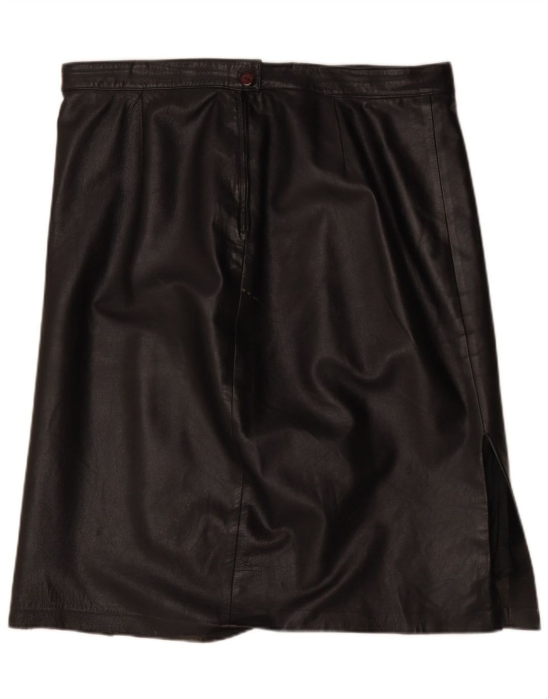 Gonna in pelle vintage da donna W40 2XL Nera