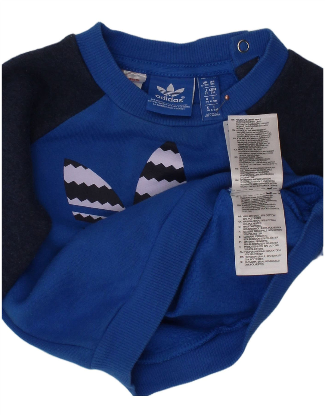 Felpa con grafica ADIDAS per neonato, 6-9 mesi, color block blu
