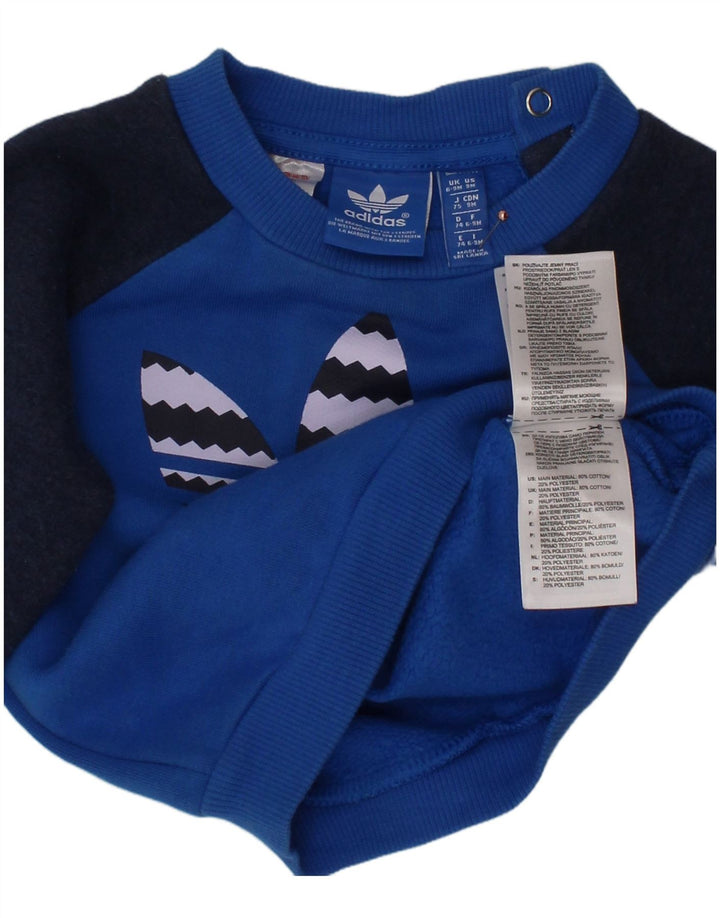 Felpa con grafica ADIDAS per neonato, 6-9 mesi, color block blu