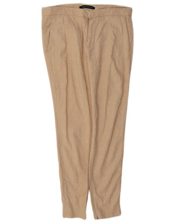 Pantaloni chino affusolati da donna Zara medi W28 L28 viscosa beige
