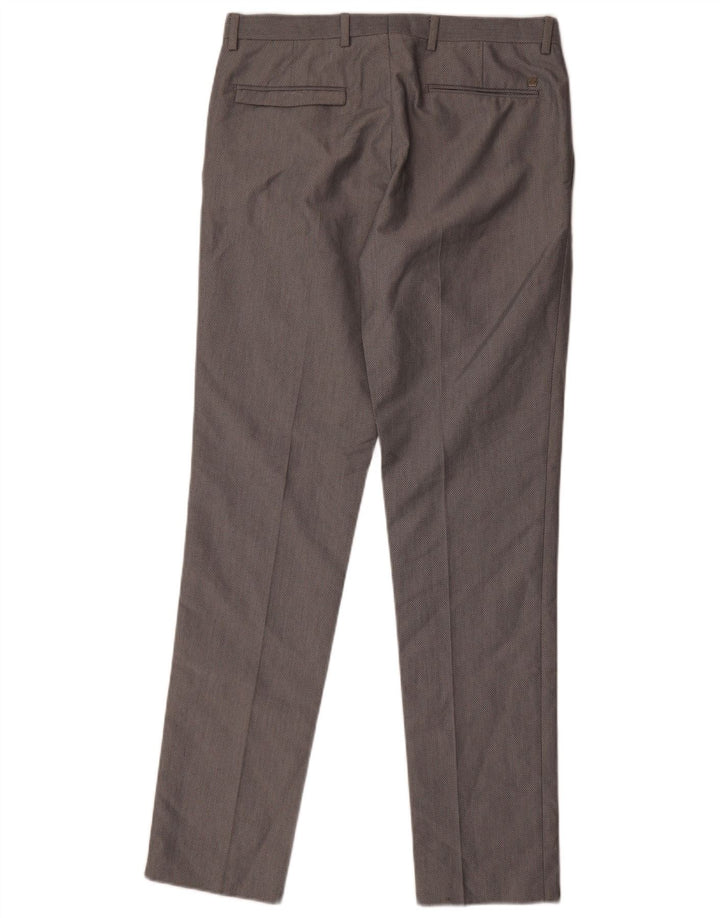 Pantaloni da abito slim da uomo Zara EU 40 Medium W31 L33 Poliestere grigio