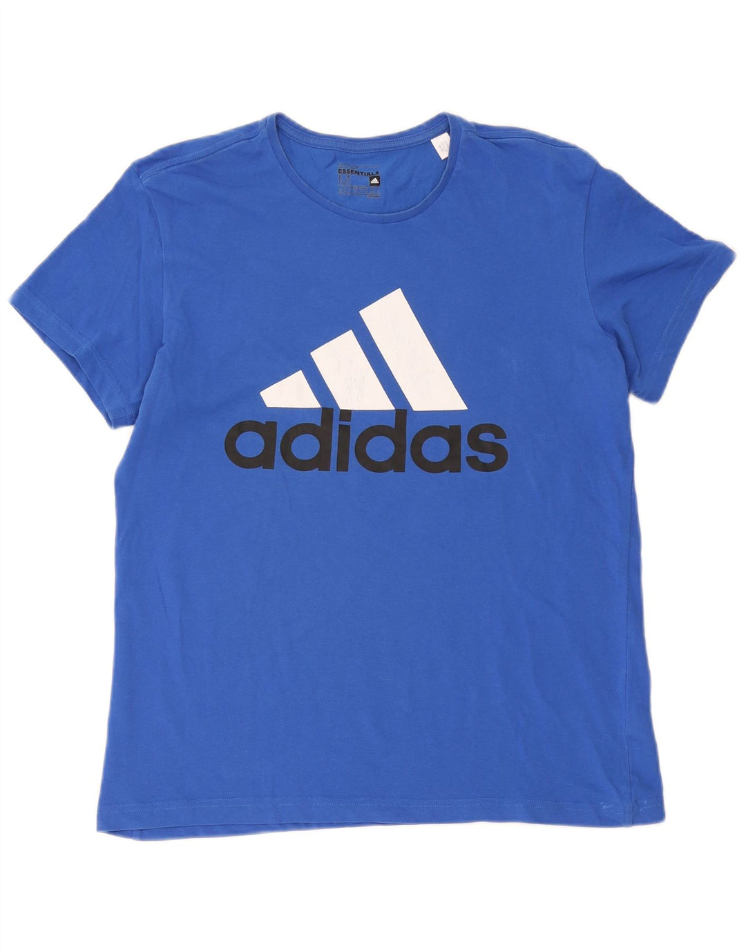 T-shirt grafica Adidas Climalite da uomo in cotone blu medio